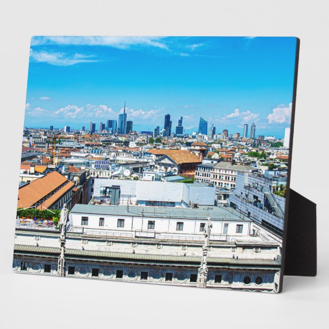 Placa Expositora Skyline de Milán (Lado)