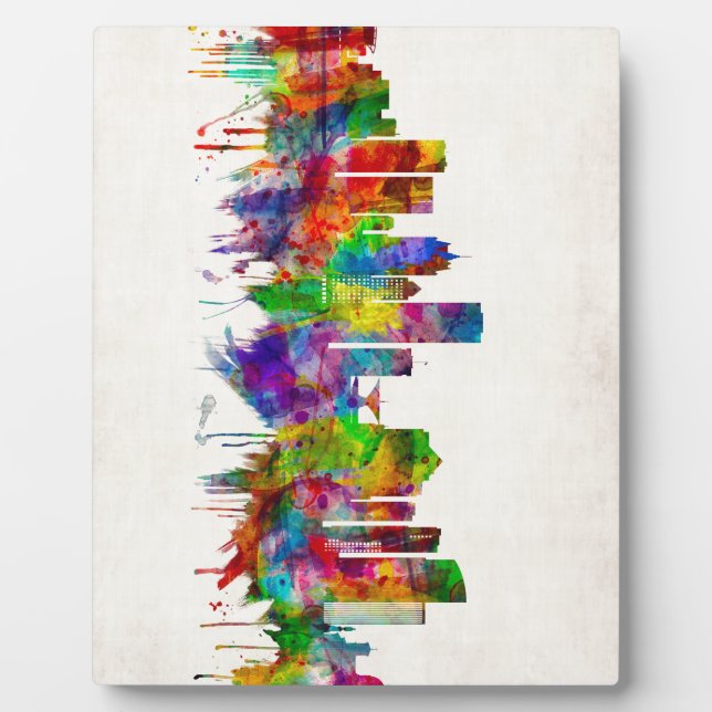 Placa Expositora Skyline Milwaukee Wisconsin (Frente)