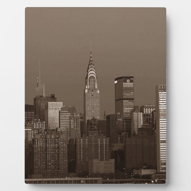 Placa Expositora Skyline Sepia New York (Frente)