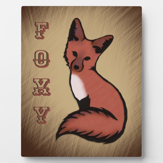 Placa Expositora Sly Foxy Fox personalizada (Frente)