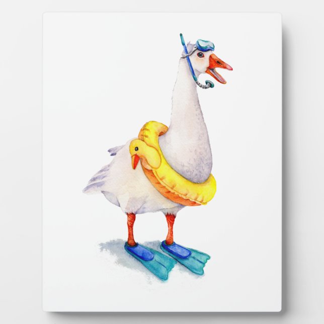 Placa Expositora Snorkeling White Goose (Frente)