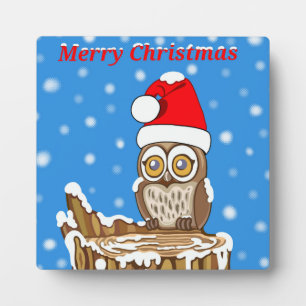 Placa Expositora Snowflake el búho con los Navidades