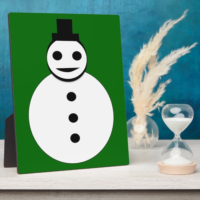Placa Expositora Snowman Plaque, Navidades sonrientes (Lado)