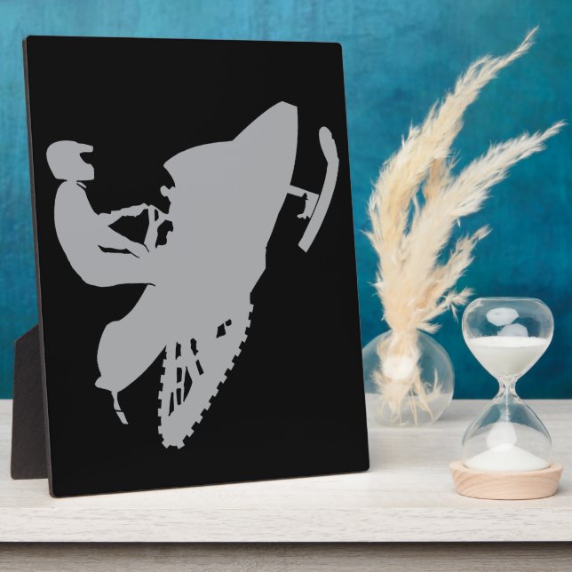 Placa Expositora Snowmobiler gris plateado (Lado)