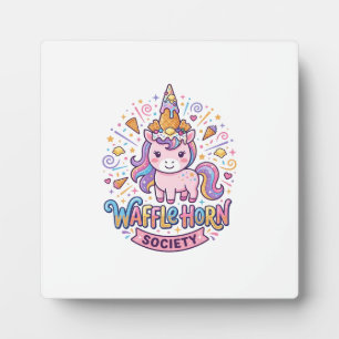 Placa Expositora Sociedad de Cuerno de Waffle de Unicornio Ropa Lis