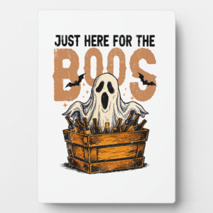 Placa Expositora Sólo estoy aquí por los abucheos de Halloween