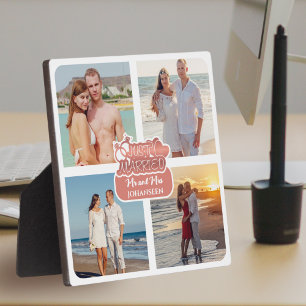 Placa Expositora Solo regalo de Boda de Collage de fotos de pareja 