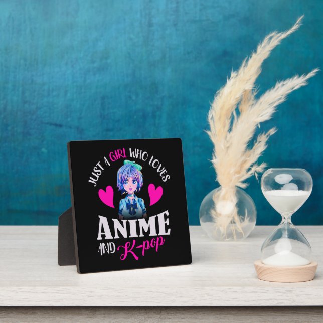 Placa Expositora Solo un Chica que ama a Anime y K-Pop   (in situ)