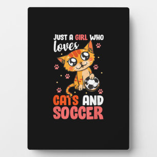 Placa Expositora Solo Un Chica Que Ama Los Gatos Y El Gatito De Fút