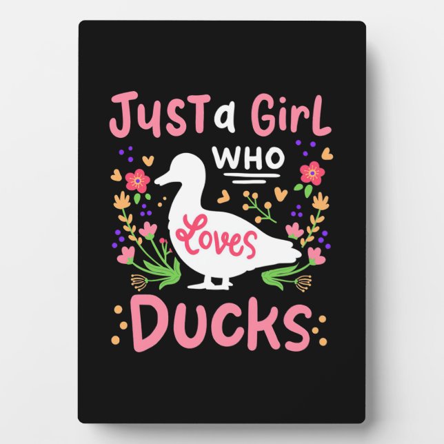 Placa Expositora Solo un Chica que ama los pollos (Frente)