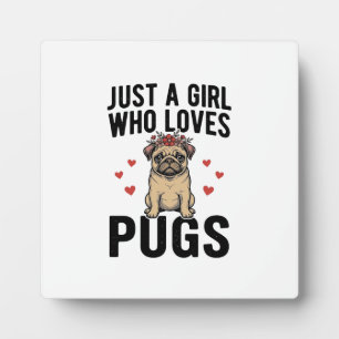 Placa Expositora Solo Una Chica Que Ama Camiseta De Perro Vintage D