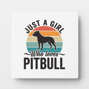 Placa Expositora Solo una chica que ama el diseño de perro vintage