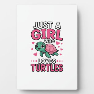 Placa Expositora Solo una chica que ama las tortugas Diseño de vect