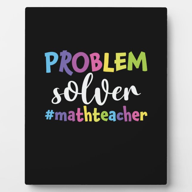 Placa Expositora Solución de problemas del profesor de matemáticas (Frente)
