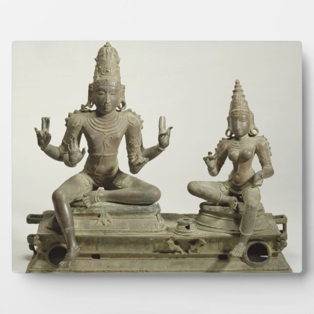 Placa Expositora Somaskanda, Chola, Tamil Nadu (bronce) (Frente)