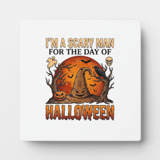 Placa Expositora Sombrero de Bruja de Halloween Hombre Espantoso Lu