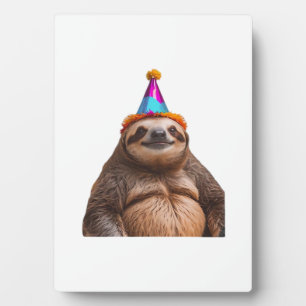 Placa Expositora Sombrero de cumpleaños de perezoso Chunky regalo d