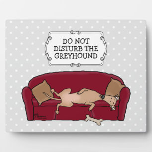 Placa Expositora Sombrero Greyhound (flautista) Perro Lazy Sleeping