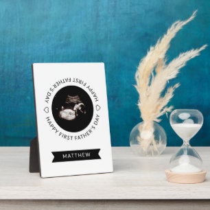 Placa Expositora Sonograma del primer día del padre para el bebé fo