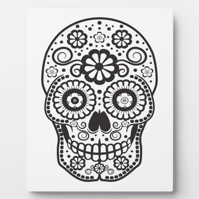 Placa Expositora Sonriente Sugar Skull (Frente)