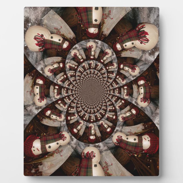 Placa Expositora Sorprendente hombre de nieve (Frente)