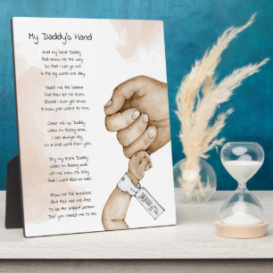 Placa Expositora Sostén Mi Mano Papá Poema Recuerdo Regalo para Pap