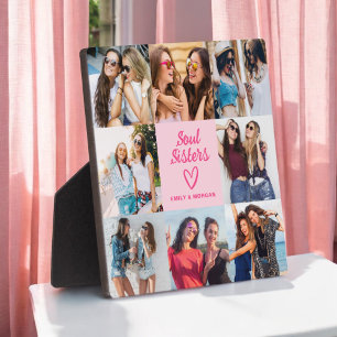 Placa Expositora Soul Sisters Pink Gift For Friends Collage de foto