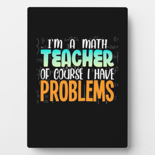 Placa Expositora Soy Maestra De Matemáticas