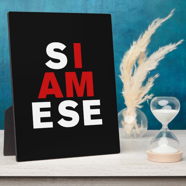 PLACA EXPOSITORA SOY SIAMÉS (Lado)