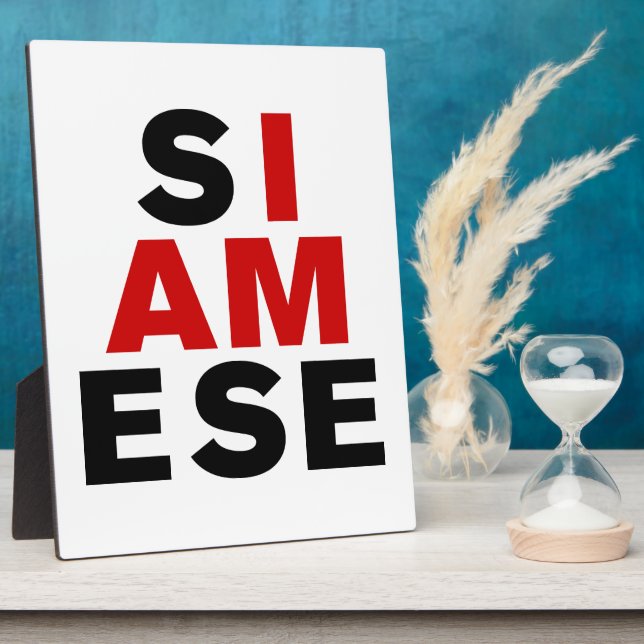 PLACA EXPOSITORA SOY SIAMÉS (Lado)