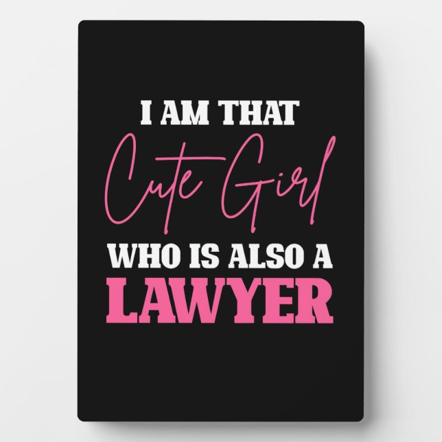 Placa Expositora Soy Un Chica De Abogados Astuto (Frente)
