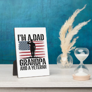 Placa Expositora Soy un papá, abuelo y veterano, nada me asusta
