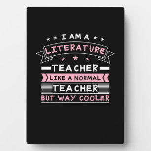 Placa Expositora Soy Un Profesor De Literatura