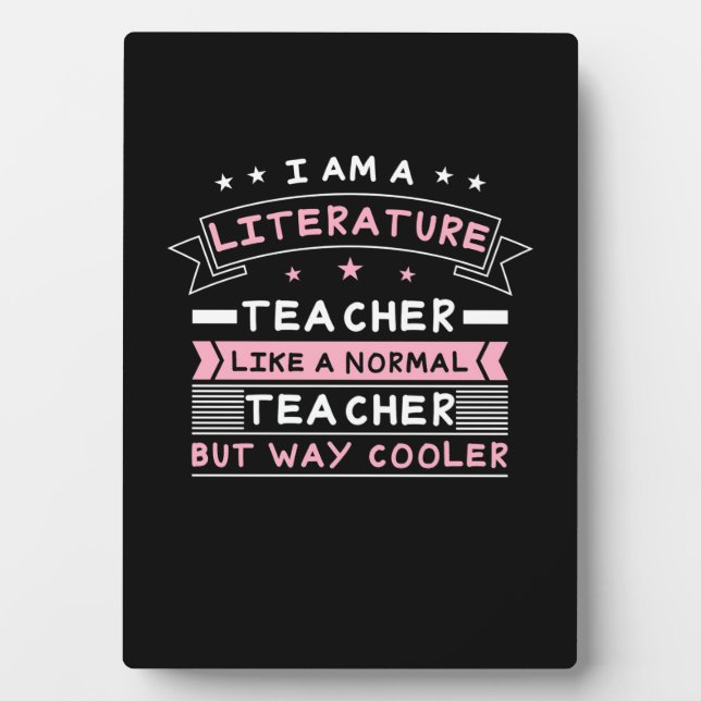 Placa Expositora Soy Un Profesor De Literatura (Frente)