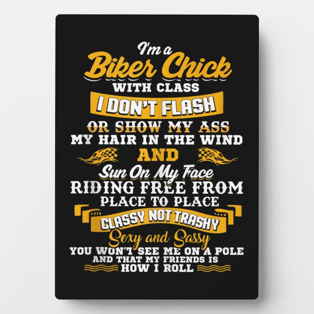 Placa Expositora Soy un regalo para motociclistas (Frente)