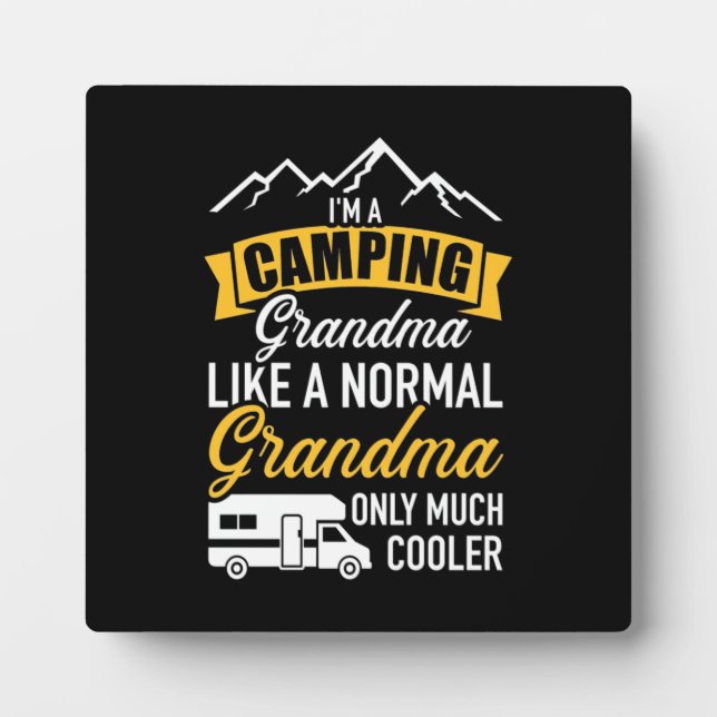 Placa Expositora Soy Una Abuela De Camping (Frente)