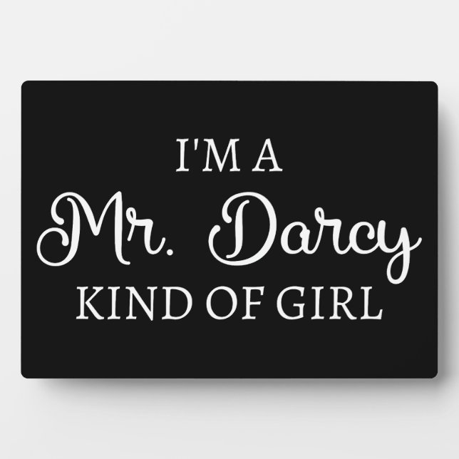 Placa Expositora Soy una chica de un señor Darcy (Frente)