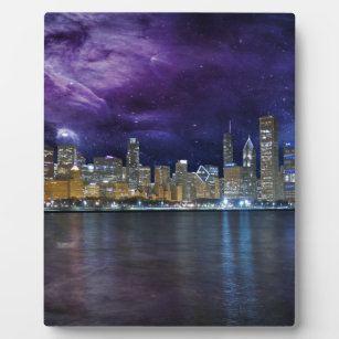 Placa Expositora Spacey Chicago Skyline