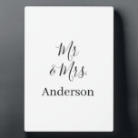 Placa Expositora Sr & Sra agregar apellido fecha año favor de boda<br><div class="desc">diseño</div>