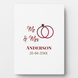 Placa Expositora Sr & Sra agregar nombre de familia fecha año favor