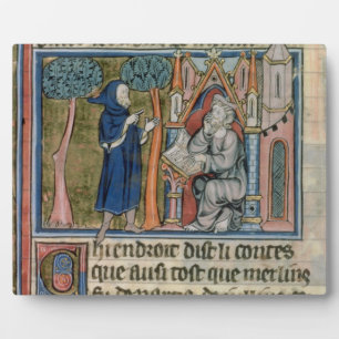 Placa Expositora Sra. Fr. 95 f.268 Merlin le dicta la historia a Bl