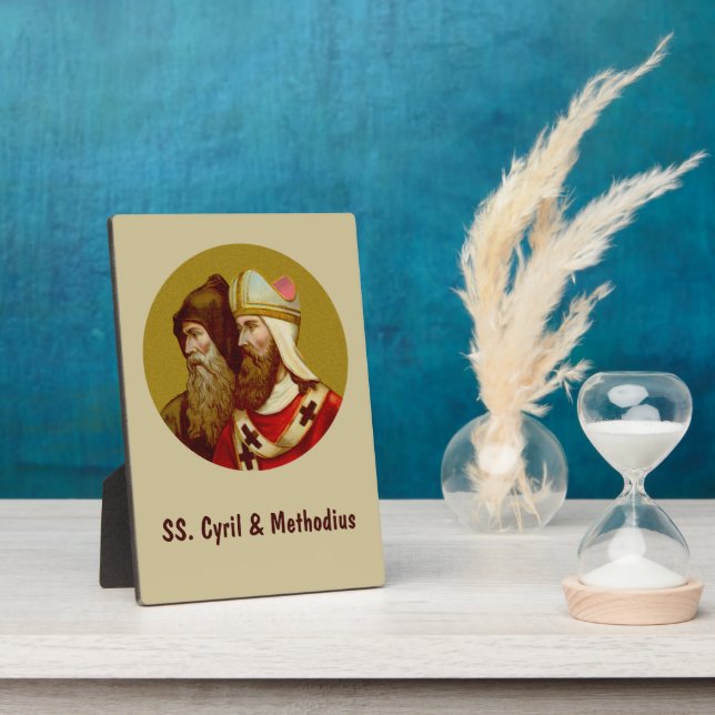 Placa Expositora SS. Cyril & Methodius (M 001) 5"x7" Vertical (Lado)