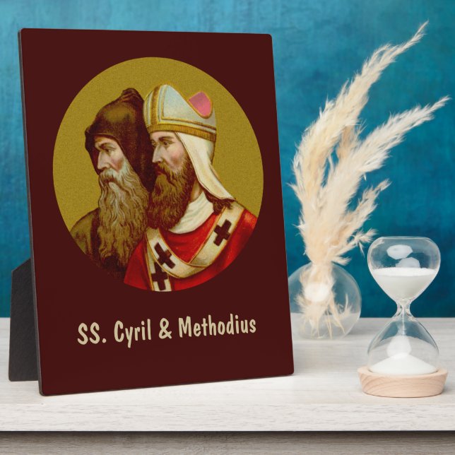 Placa Expositora SS. Cyril & Methodius (M 001) 8"x10" Vertical (Lado)
