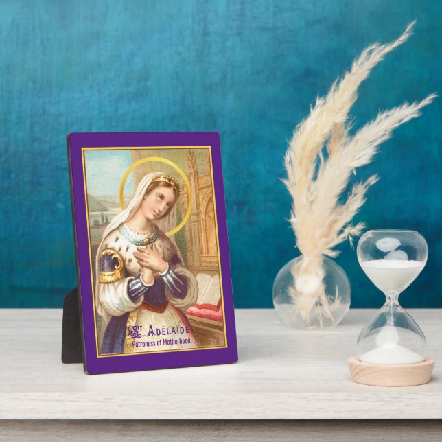 Placa Expositora St. Adelaide, Sacra Emperatriz Romana (LT 03) 5"x7 (Lado)