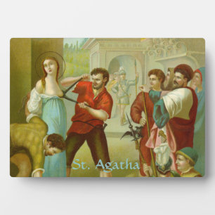 Placa Expositora St. Agatha (M 003) 5"x7" Horizontal
