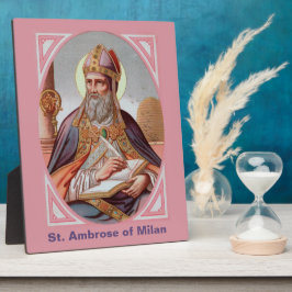 Placa Expositora St. Ambrose of Milan (BEN 001) 8"x10"