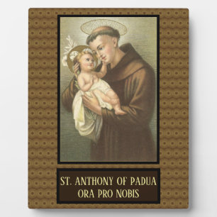 Placa Expositora St. Anthony of Padua with Baby Jesus