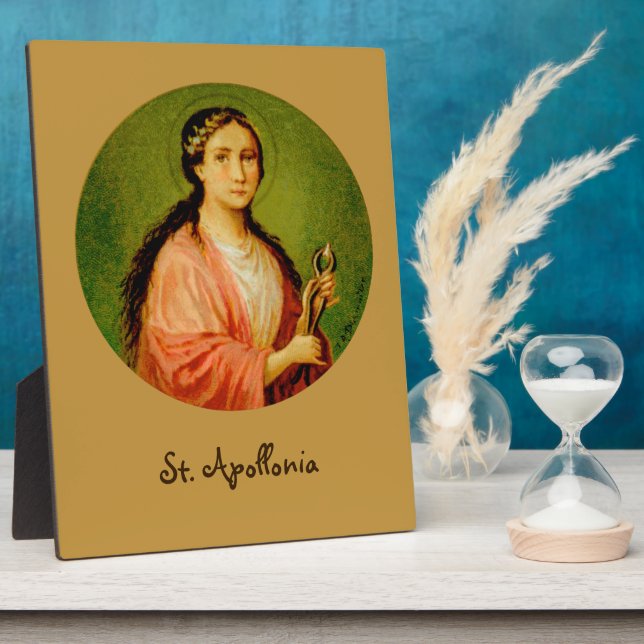 Placa Expositora St. Apollonia (BLA 001) 8"x10" Vertical (Lado)