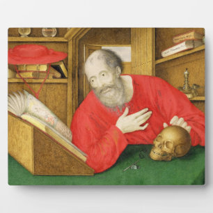 Placa Expositora St. Jerome en su estudio, 1650 (biocolor y c/c