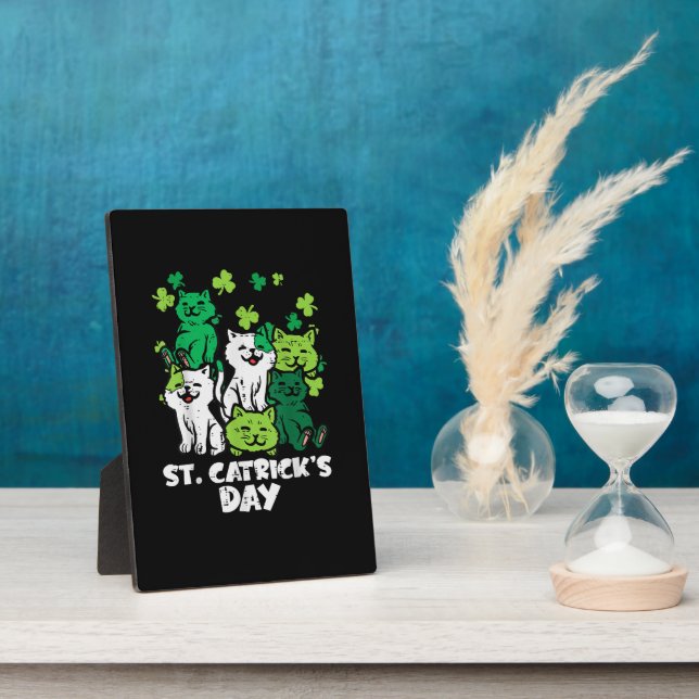 Placa Expositora St Patricks Catricks Day Cats Saint Pattys (Lado)